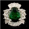 Image 1 : 18K Gold 3.10ct Emerald & 0.86ctw Diamond Ring