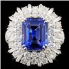 Image 1 : 18K Gold 4.73ct Tanzanite & 2.57ctw Diamond Ring