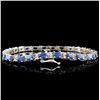 Image 2 : 14K White Gold 9.87ct Sapphire & 0.92ct Diamond Br