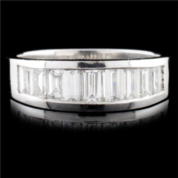 Solid Platinum 1.28ctw Diamond Ring