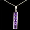 Image 1 : 14K Gold 2.00ct Amethyst Pendant
