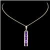 Image 2 : 14K Gold 2.00ct Amethyst Pendant