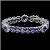 `14k Gold 21.00ct Tanzanite & 1.55ct Diamond Brace