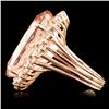 Image 3 : 14K Gold 20.37ct Morganite & 1.21ctw Diamond Ring
