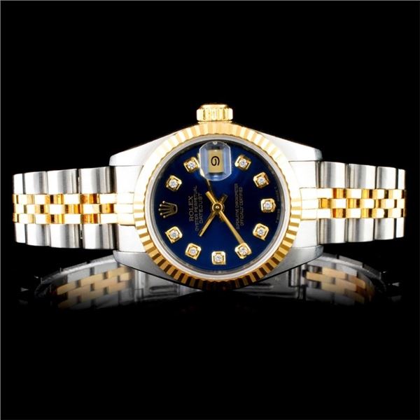 Rolex DateJust 18K & SS Ladies Wristwatch