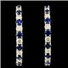 Image 1 : 14K Gold 6.14ct Sapphire & 3.21ctw Diamond Earring