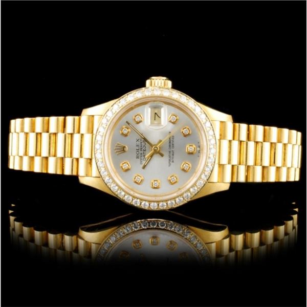 Rolex DateJust 18K YG Diamond 26MM Watch