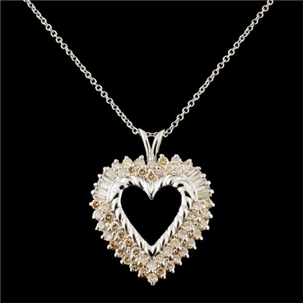 14K Gold 1.40ctw Diamond Pendant