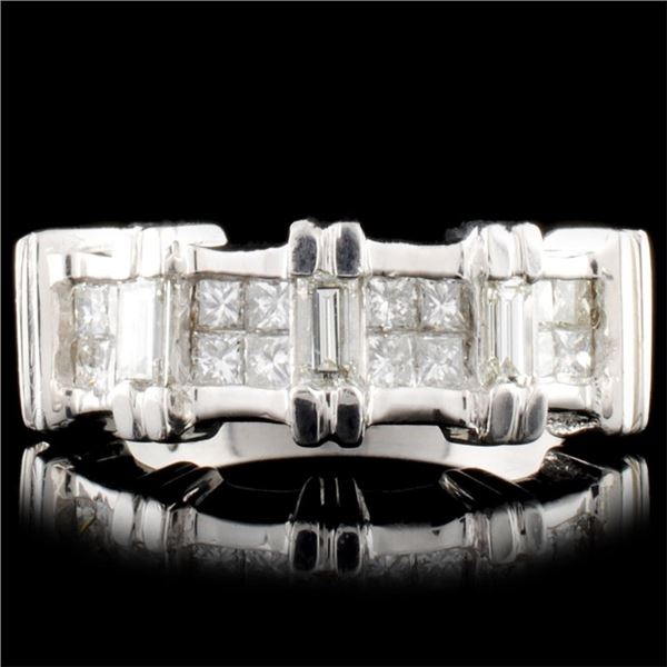 Platinum 0.85ctw Diamond Ring