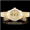 Image 1 : Rolex 18K Gold Presidential Ladies Diamond Watch