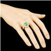 Image 3 : 18K Gold 2.26ct Emerald & 1.11ctw Diamond Ring