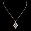 Image 1 : 14K Gold 0.09ctw Diamond Pendant