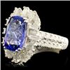 Image 2 : 18K Gold 4.50ct Tanzanite & 1.04ctw Diamond Ring