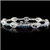 Image 2 : 14K White Gold 3.76ctw Fancy Color Diamond Bracele
