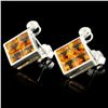 Image 2 : 14K Gold 4.00ctw Citrine & 0.03ctw Diamond Earring