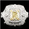 Image 1 : 18K Gold 2.82ctw Fancy Diamond Ring