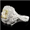 Image 2 : 18K Gold 2.82ctw Fancy Diamond Ring