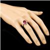 Image 3 : 18K Gold 3.86ct Ruby & 0.39ctw Diamond Ring