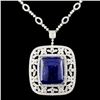 Image 2 : 14K Gold 56.89ct Tanzanite & 6.29ctw Diamond Neckl