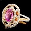 Image 2 : 18K Gold 1.90ct Sapphire & 0.72ctw Diamond Ring
