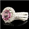 Image 2 : 18K Gold 1.77ct Spinel & 1.29ctw Diamond Ring