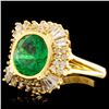 Image 2 : 18K Gold 3.17ct Emerald & 1.14ctw Diamond Ring