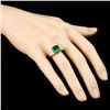 Image 3 : 2.68ct Emerald & 1.00ctw Diamond Platinum Ring