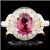 Image 1 : 18K Gold 1.50ct Spinel & 0.63ctw Diamond Ring