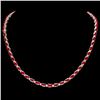 Image 1 : 14k Gold 27.00ct Ruby & 1.25ct Diamond Necklace