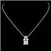 Image 1 : 14K Gold 0.17ctw Diamond Pendant