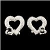 Image 1 : 18K Gold 0.16ctw Diamond Earrings