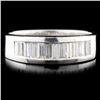 Image 1 : Solid Platinum 0.86ctw Diamond Ring