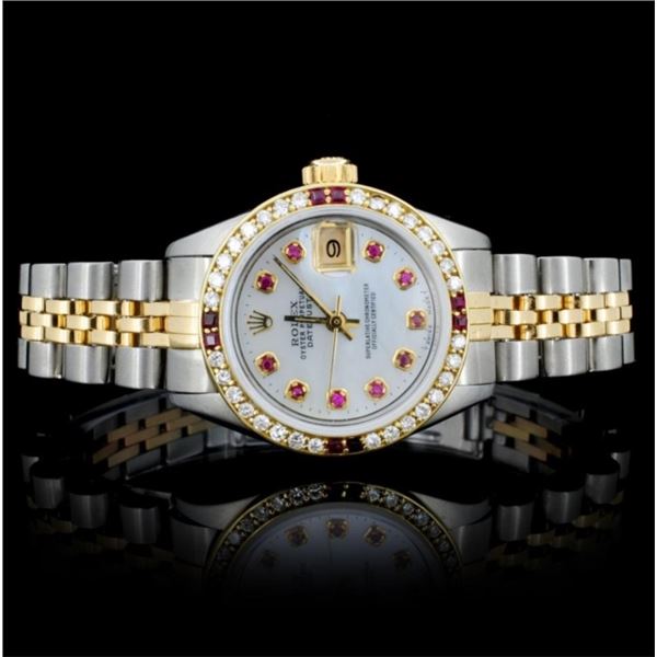 Rolex YG/SS DateJust Ladies 1.00ct Diamond Watch