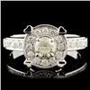 Image 1 : 18K Gold 0.79ctw Diamond Ring