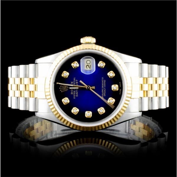 Rolex Two-Tone 36MM DateJust Diamond Wristwatch