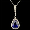 18K Gold 11.41ct Tanzanite & 1.02ctw Diamond Penda