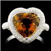 Image 1 : 18K Gold 4.07ct Tourmaline & 1.10ctw Diamond Ring