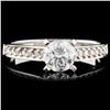 Image 1 : 18K Gold 0.85ctw Diamond Ring