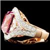 Image 3 : 14K Gold 11.25ct Kunzite & 1.90ctw Diamond Ring