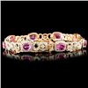 Image 2 : 18K Gold 10.54ct Sapphire & 2.69ctw Diamond Bracel