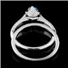 Image 3 : 14K White Gold 1.48ctw Fancy Color Diamond Ring