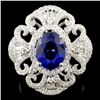 Image 1 : 14K Gold 3.51ct Sapphire & 1.15ctw Diamond Ring