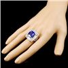 Image 3 : 18K Gold 9.30ct Tanzanite & 3.13ctww Diamond Ring