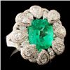 Image 3 : 18K Gold 4.83ct Emerald & 2.02ctw Diamond Ring