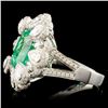 Image 4 : 18K Gold 4.83ct Emerald & 2.02ctw Diamond Ring