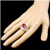 Image 3 : 18K Gold 5.17ct Ruby & 1.95ctw Diamond Ring