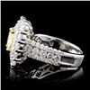 Image 3 : 18K White Gold 3.92ctw Fancy Color Diamond Ring