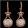 Image 1 : 14K Gold 1.81ctw Fancy Diamond Earrings