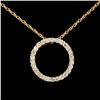 Image 1 : 14K Gold 0.73ctw Diamond Pendant