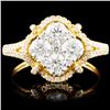 Image 1 : 14K Gold 1.45ctw Diamond Ring